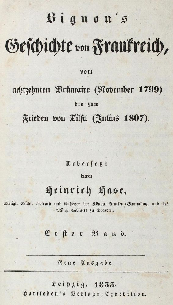 Große Abbildung Nr.1: 120-1271 Bignon,(L.P.E.).: (Frankreich)