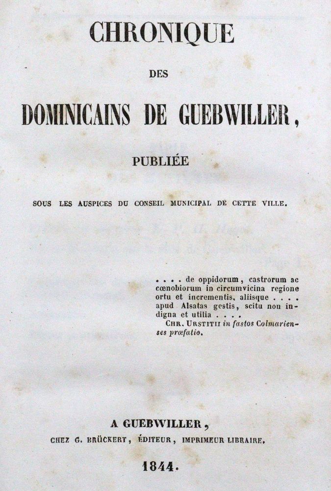 Große Abbildung Nr.1: 120-1276 (Dietler,S.).: (Frankreich, Elsass, Gebweiler)