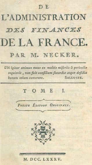 Große Abbildung Nr.1: 120-1290 Necker,(J.).: (Frankreich, Revolution)