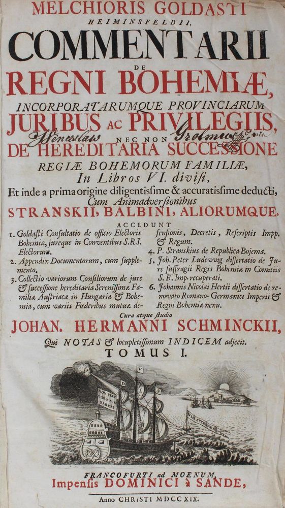 Große Abbildung Nr.1: 120-1311 Goldast v. Haiminsfeld,M.: (Österreich, Böhmen)