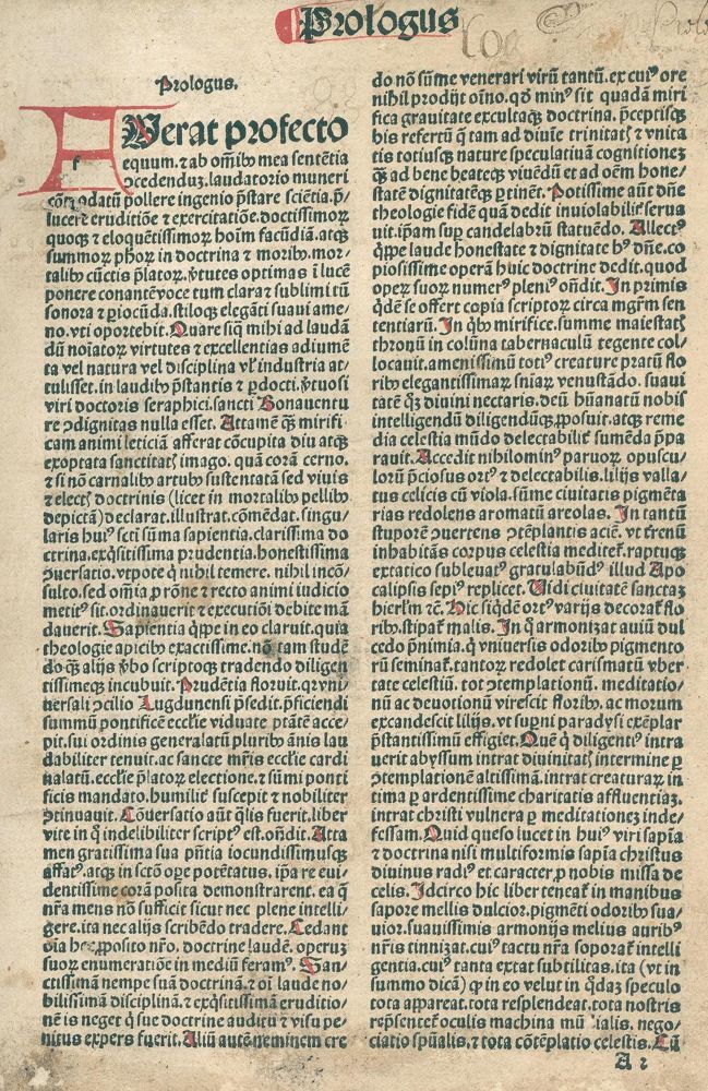 Große Abbildung Nr.1: 120-133 Bonaventura,S.: (Inkunabeln)