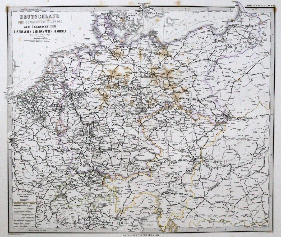Große Abbildung Nr.1: 120-1353 Stieler,A.: (Verschiedene Länder - Geschichte, Atlanten)
