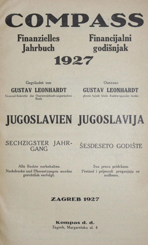 Große Abbildung Nr.1: 120-1368 Compass.: (Verschiedene Länder - Geschichte, Jugoslavien)