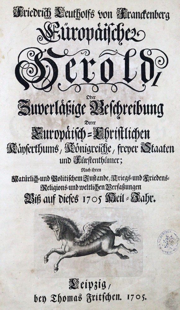 Große Abbildung Nr.1: 120-1370 Leutholf von Franckenberg,F. (d.i. B.Zech).: (Verschiedene Länder - Geschichte)