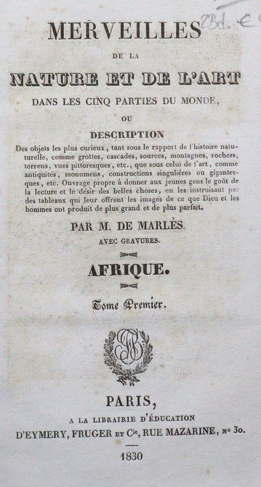 Große Abbildung Nr.1: 120-1371 Marles,(J.L.)de.: (Verschiedene Länder - Geschichte)