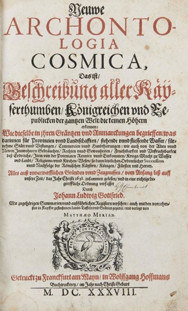 Große Abbildung Nr.2: 120-1372 Gottfried,J.L.: (Verschiedene Länder - Geschichte, Merian)