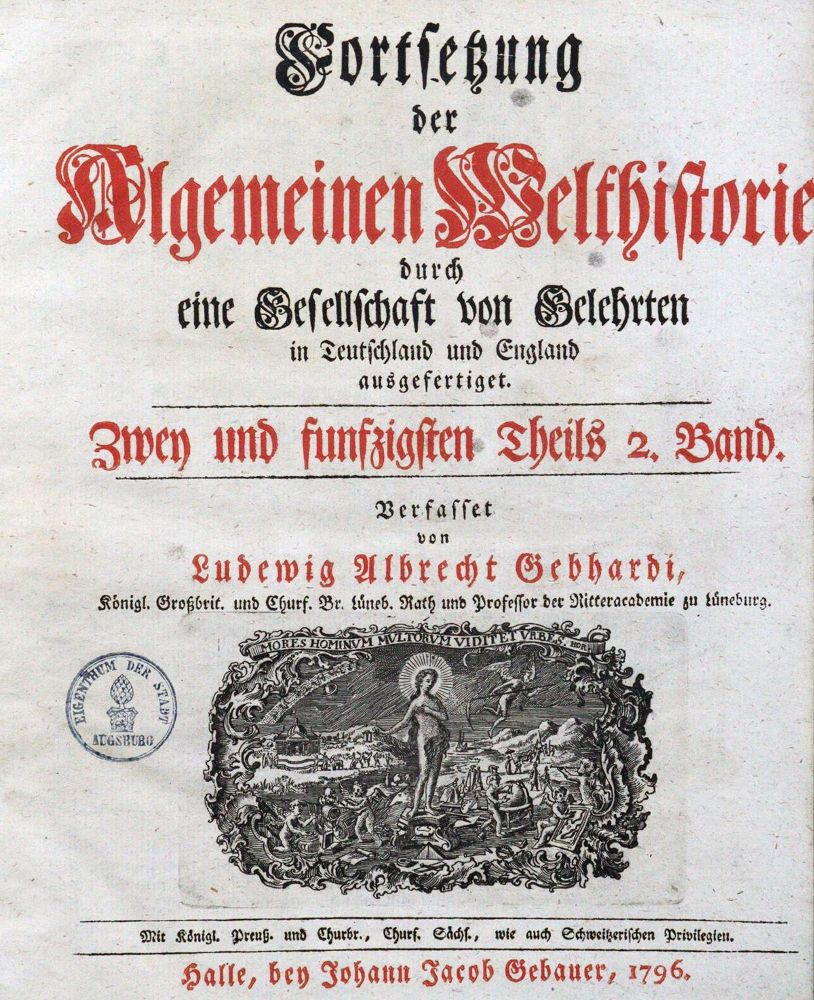 Große Abbildung Nr.1: 120-1399 Gebhardi,L.A.: (Verschiedene Länder - Geschichte, Tschechien, Böhmen)