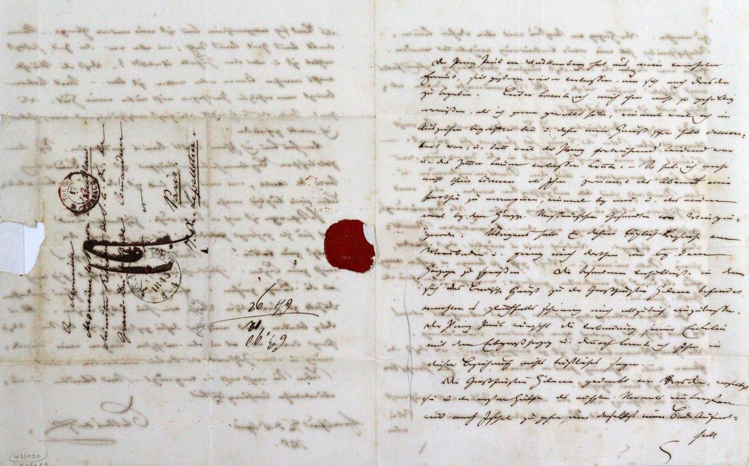 Große Abbildung Nr.1: 120-1405 Blittersdorf, Friedrich Frhr. v.,: (Autographen)