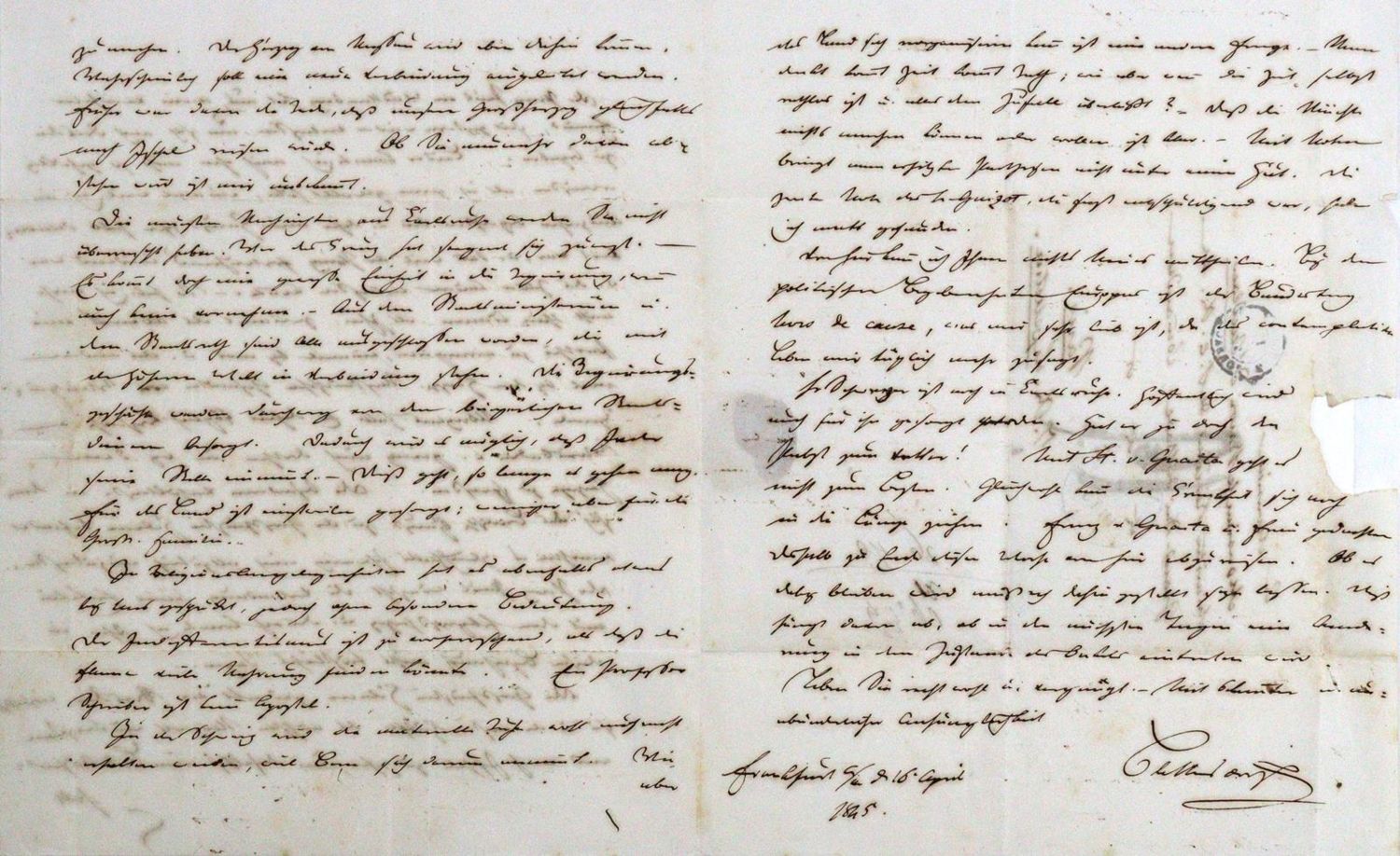 Große Abbildung Nr.2: 120-1405 Blittersdorf, Friedrich Frhr. v.,: (Autographen)