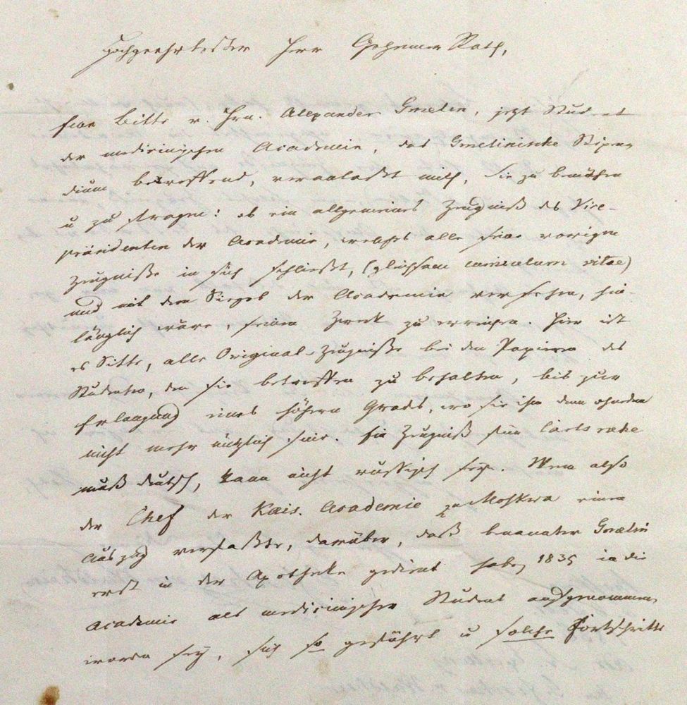 Große Abbildung Nr.1: 120-1417 Fischer von Waldheim, Johann Gotthelf,: (Autographen)