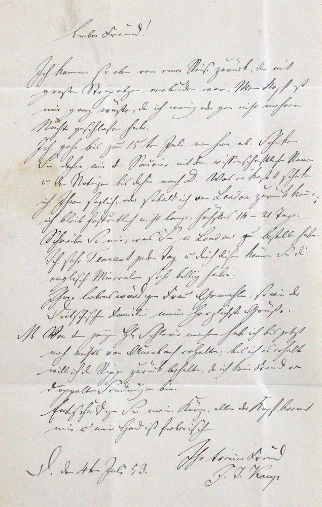 Große Abbildung Nr.1: 120-1426 Kaup, Johann Jakob,: (Autographen)