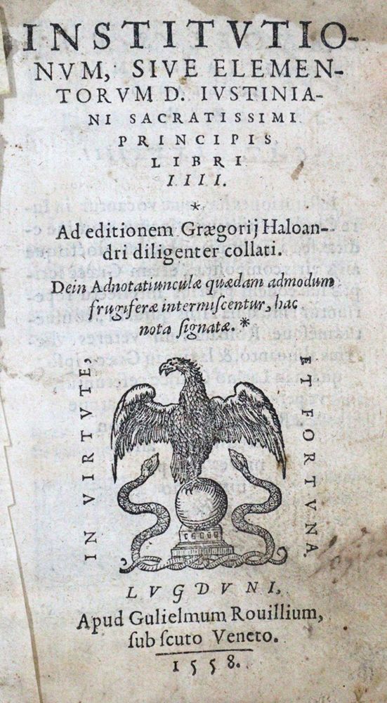Große Abbildung Nr.1: 120-144 Justinianus I.: (Alte Drucke, Handschriften und Theologie)