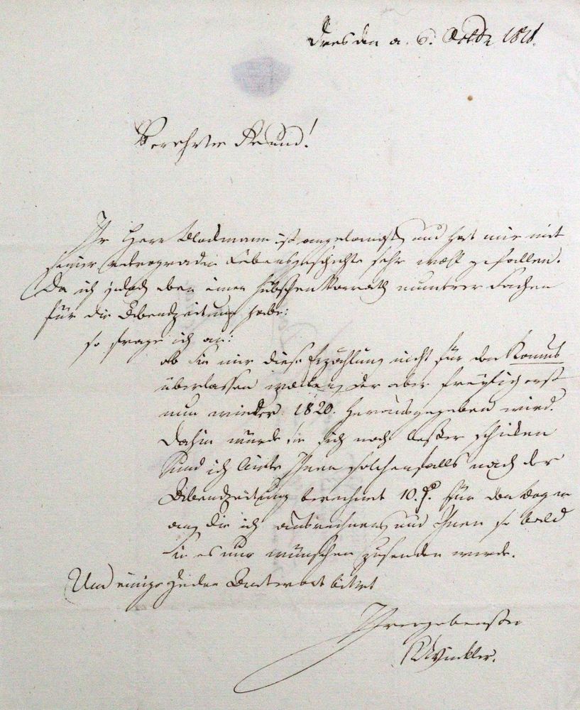 Große Abbildung Nr.1: 120-1460 Winkler, Karl Gottlieb Theodor,: (Autographen)