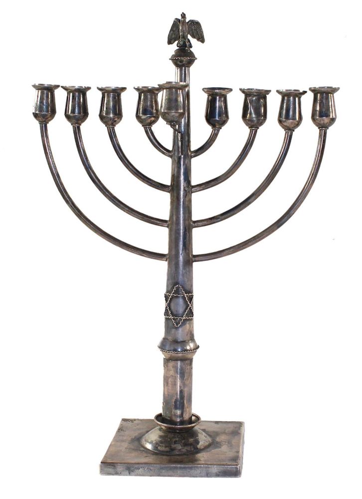Große Abbildung Nr.1: 120-1476 Chanukka-Leuchter: (Varia, Judaica)