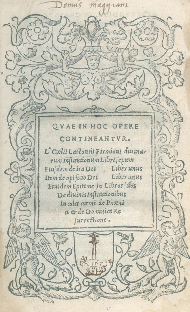 Große Abbildung Nr.1: 120-148 Lactantius,L.C.F.: (Alte Drucke, Handschriften und Theologie)
