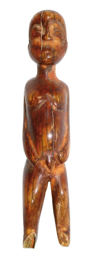 Große Abbildung Nr.1: 120-1545 Ahnenfigur der Lobi Elfenbein: (Afrika, Sammlung Wolfgang Nerlich)