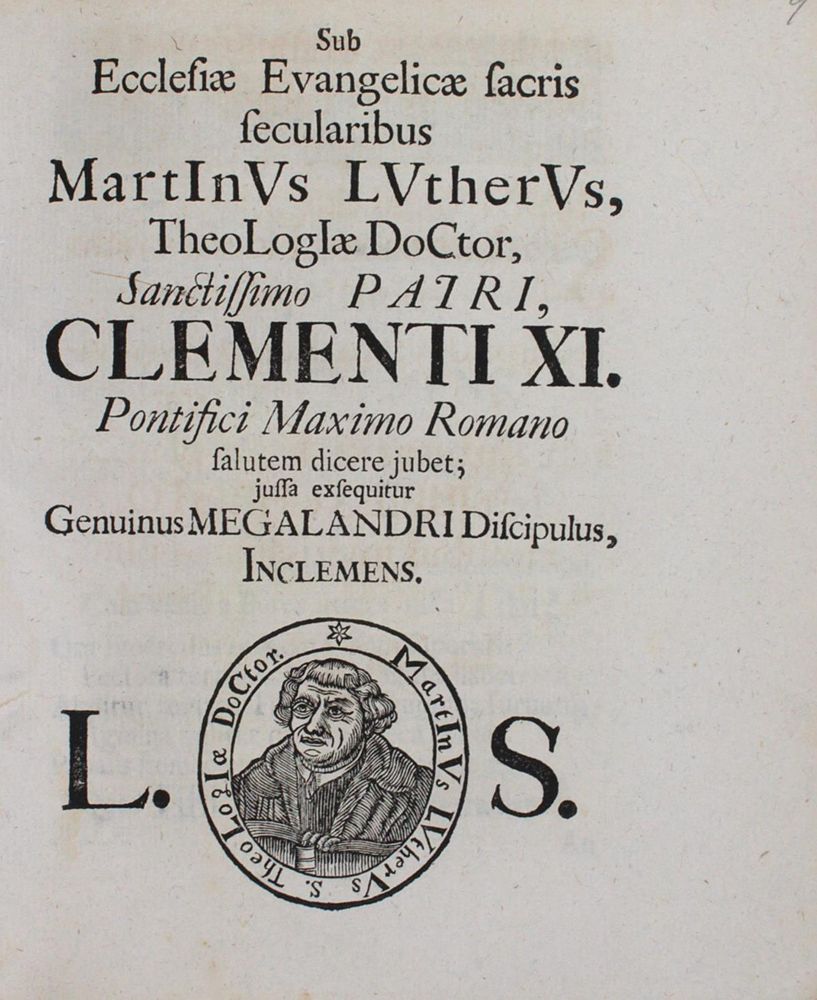 Große Abbildung Nr.1: 120-158 Inclemens (Pseud.).: (Luther)