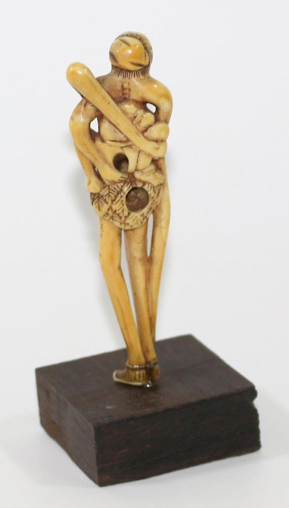 Große Abbildung Nr.3: 120-1609 Ashinaga u. Tenaga: (Asiatika, Netsuke)