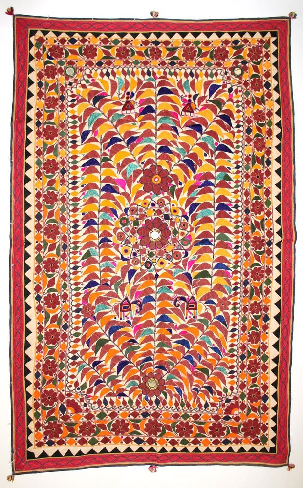 Große Abbildung Nr.5: 120-1640 Rajasthan Indien Decken: (Asiatika, Stoffe)
