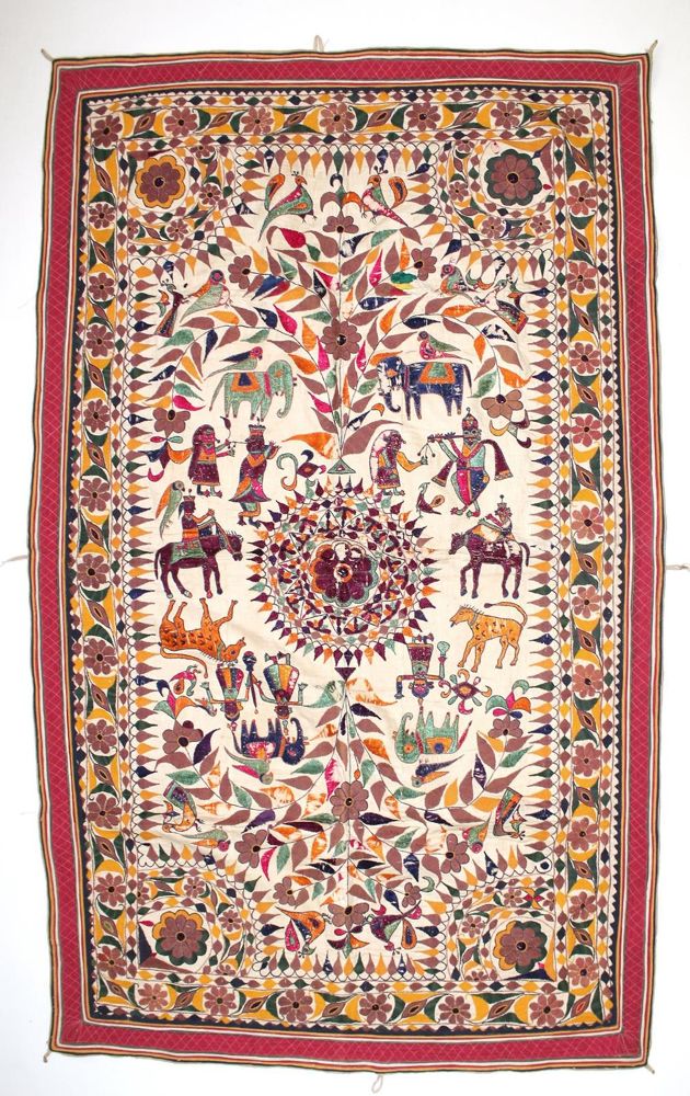 Große Abbildung Nr.7: 120-1640 Rajasthan Indien Decken: (Asiatika, Stoffe)