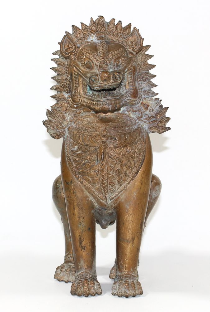 Große Abbildung Nr.1: 120-1649 Tempellöwe Thailand: (Asiatika)