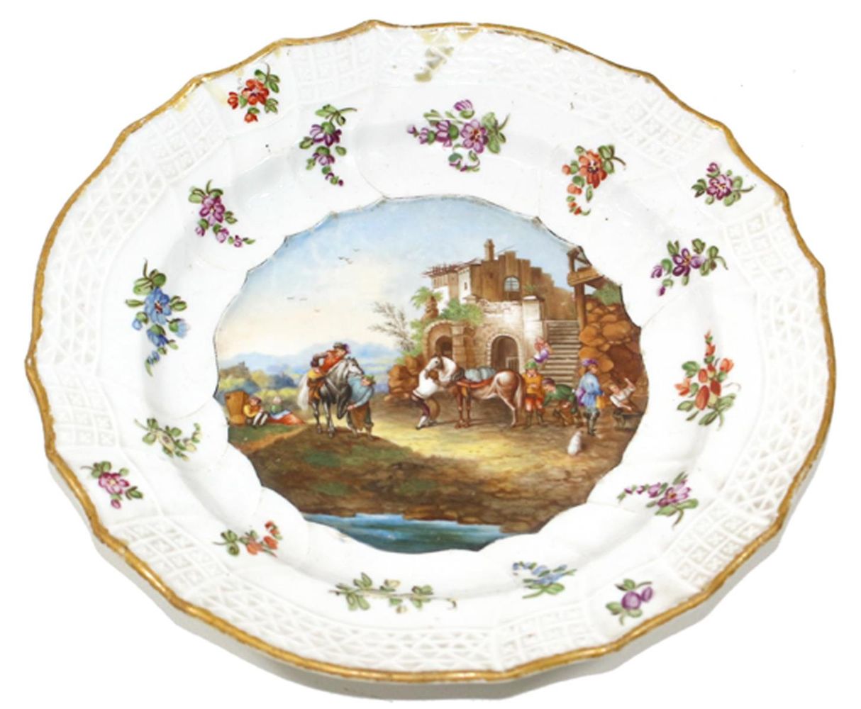 Große Abbildung Nr.1: 120-1713 Meissen Teichert Bildteller: (Porzellan u. Keramik)