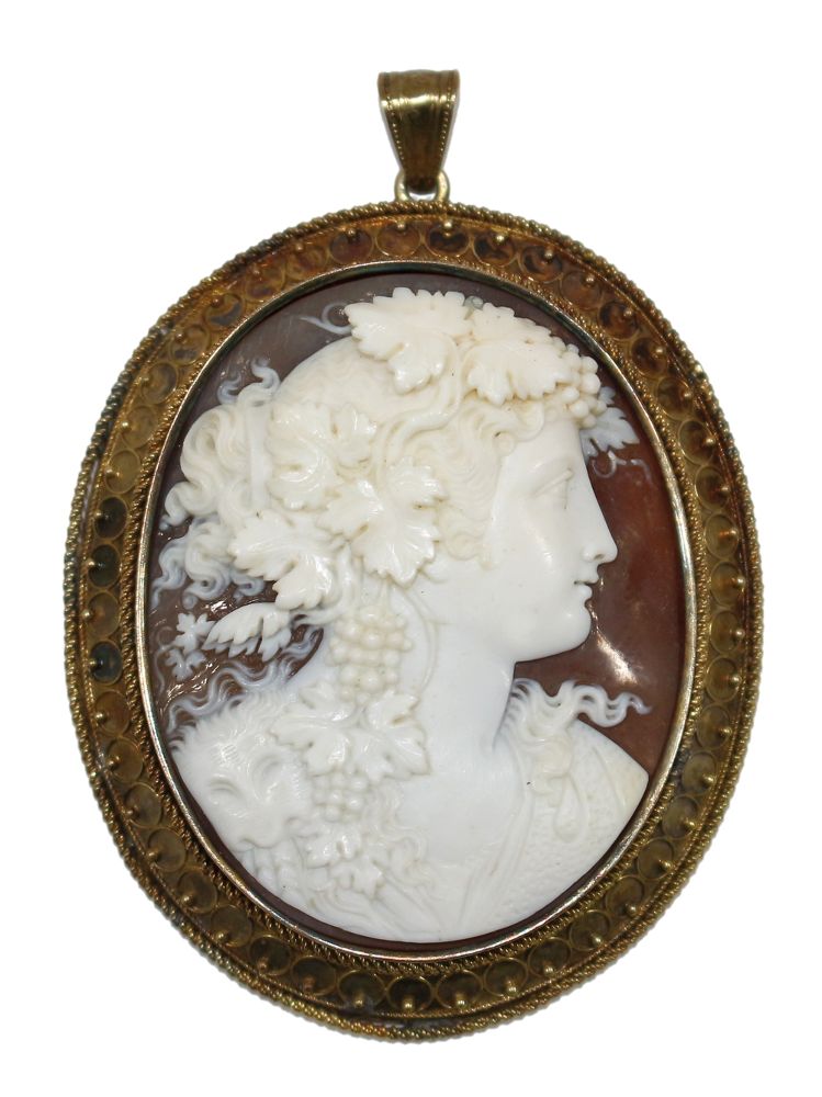 Große Abbildung Nr.1: 120-1725 Prächtiger Kamee Anhänger: (Schmuck, Anhänger, Kamee)