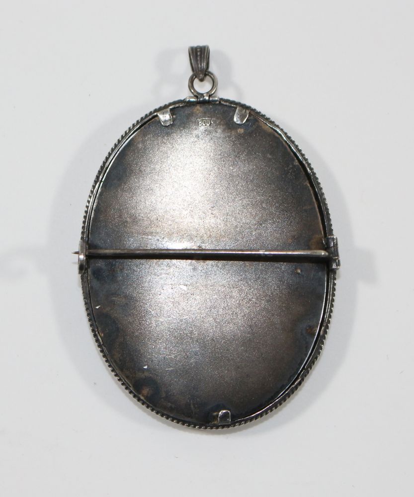 Große Abbildung Nr.2: 120-1727 Miniatur auf Perlmutt.: (Schmuck, Anhänger)
