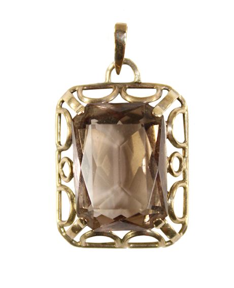 Große Abbildung Nr.1: 120-1730 Pforzheim Rauchquarzanhänger: (Schmuck, Anhänger)