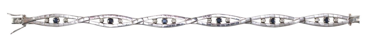 Große Abbildung Nr.1: 120-1733 Armband Saphir Brillant: (Schmuck, Armreifen)