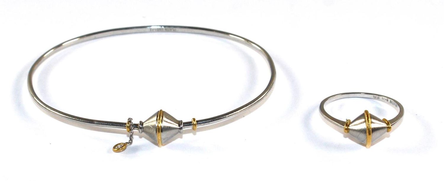 Große Abbildung Nr.2: 120-1735 Design Platinreif: (Schmuck, Armreifen)