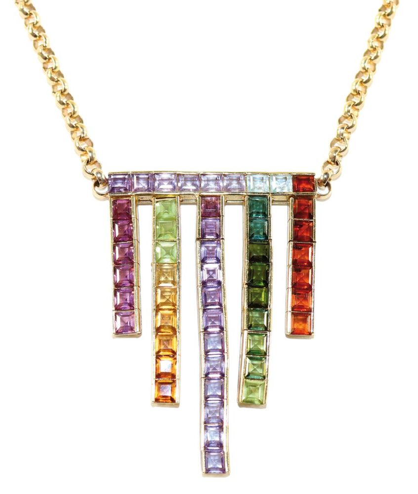 Große Abbildung Nr.1: 120-1741 585 GG Collier im Art Deco.: (Schmuck, Colliers)
