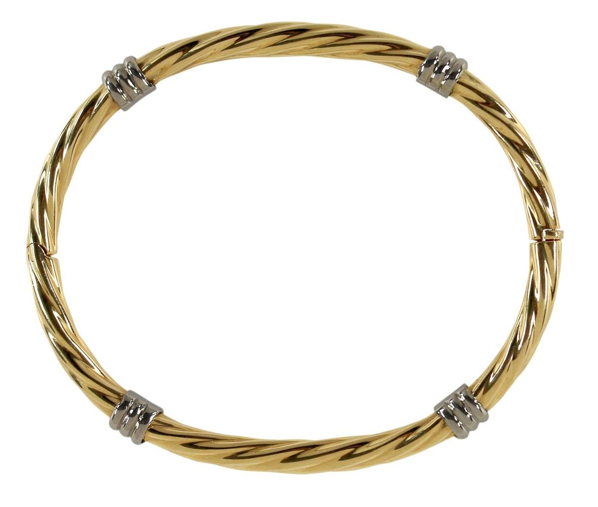 Große Abbildung Nr.1: 120-1749 Armreif 585 GG/WG.: (Schmuck, DRC Pforzheim)