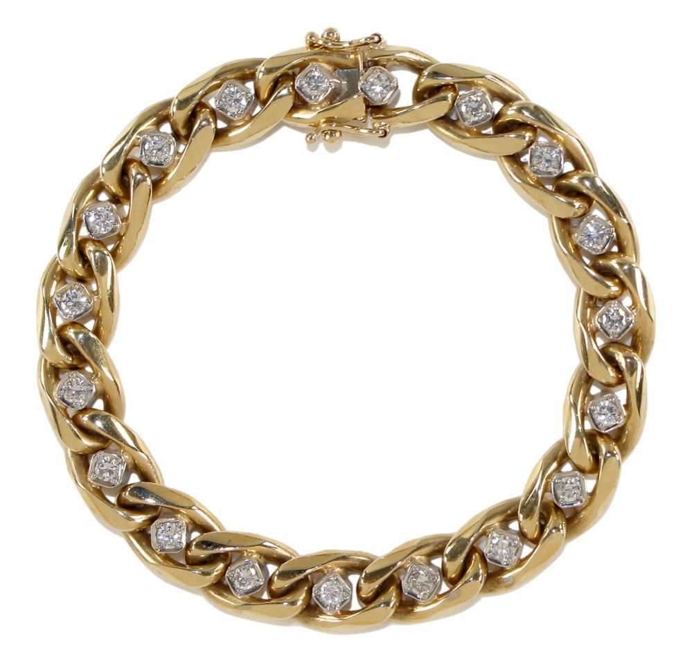 Große Abbildung Nr.1: 120-1750 Brillantarmband 585 GG.: (Schmuck, DRC Pforzheim)