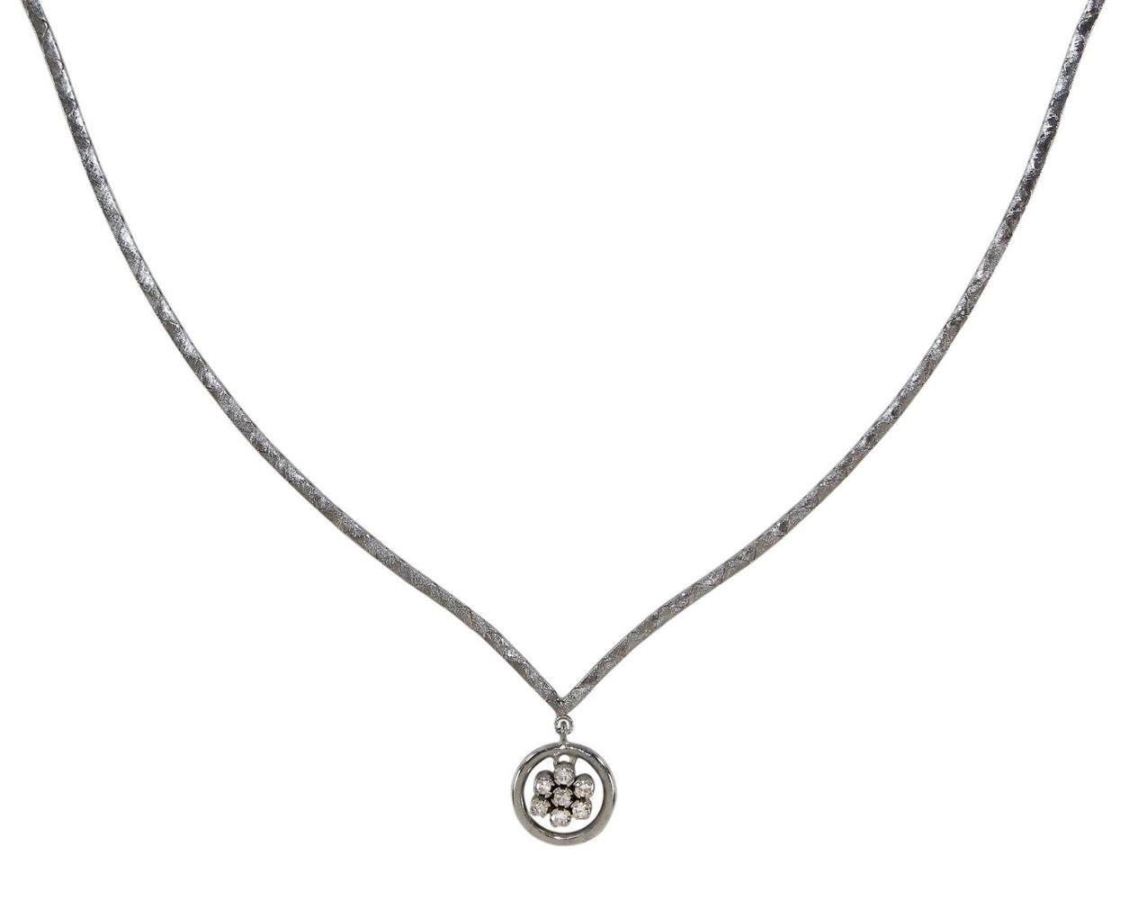 Große Abbildung Nr.1: 120-1751 Collier mit Diamantanhänger.: (Schmuck, DRC Pforzheim)