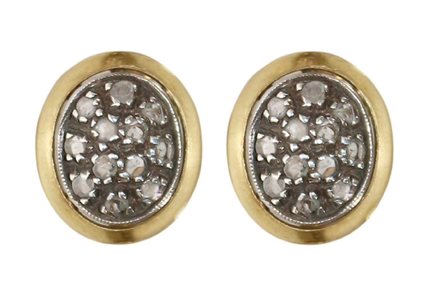 Große Abbildung Nr.1: 120-1764 Paar Diamantohrringe um 1890.: (Schmuck, Ohrringe)