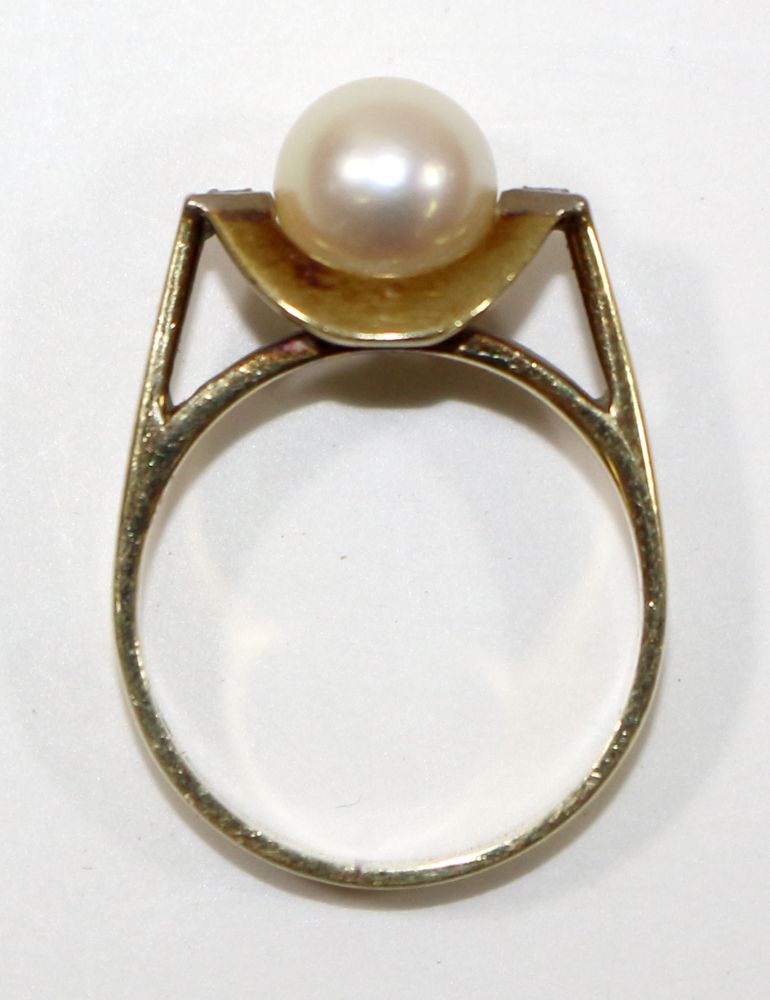 Große Abbildung Nr.2: 120-1779 Brillant-Perlenring.: (Schmuck, Ringe)