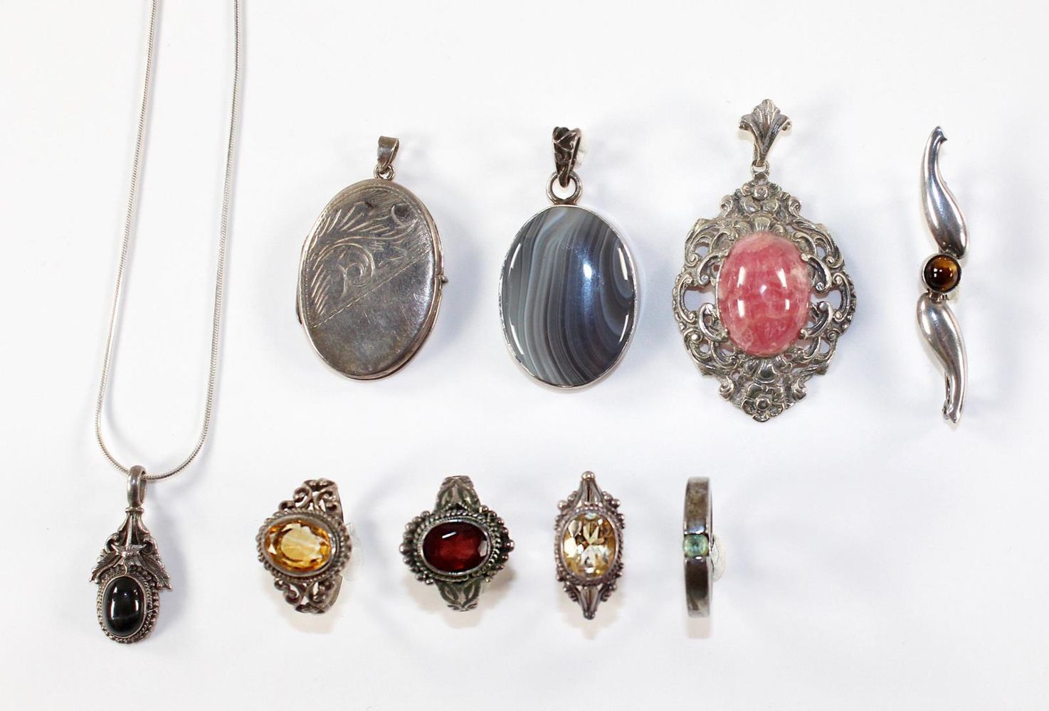 Große Abbildung Nr.1: 120-1790 Konvolut Silberschmuck: (Schmuck, Sammlungen)