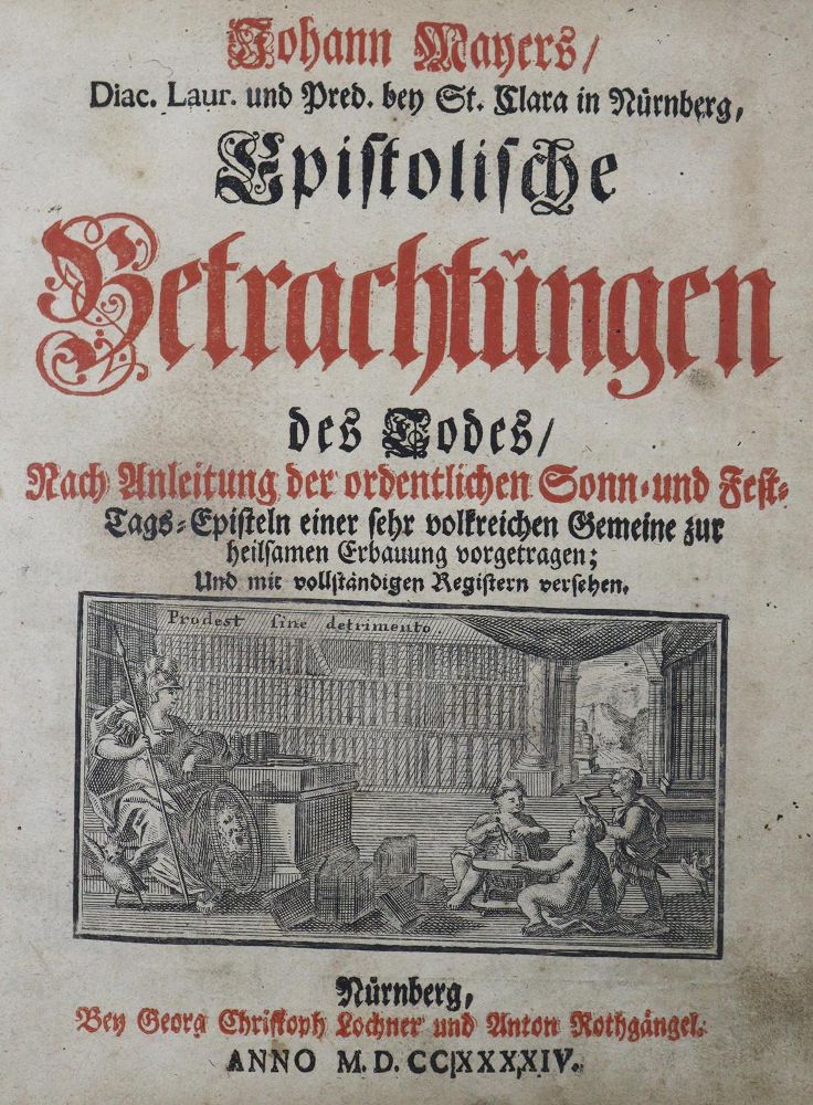 Große Abbildung Nr.1: 120-182 Mayer,J.: (Alte Drucke, Handschriften und Theologie)