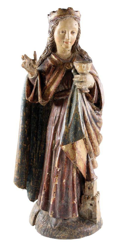 Große Abbildung Nr.1: 120-1836 Heilige Barbara.: (Volkskunst)