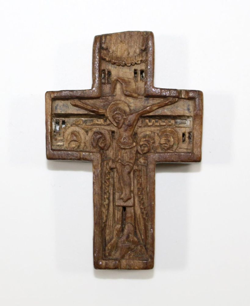 Große Abbildung Nr.1: 120-1861 Antikes Miniaturkreuz: (Volkskunst, Religiöse Volkskunst)
