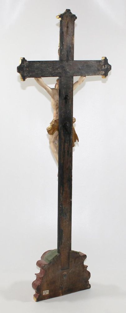 Große Abbildung Nr.2: 120-1862 Christus Standkreuz Barock: (Volkskunst, Religiöse Volkskunst)