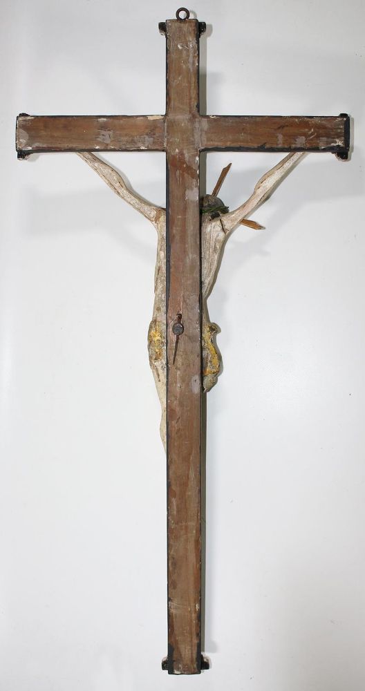Große Abbildung Nr.2: 120-1863 Christus Wandkreuz: (Volkskunst, Religiöse Volkskunst)