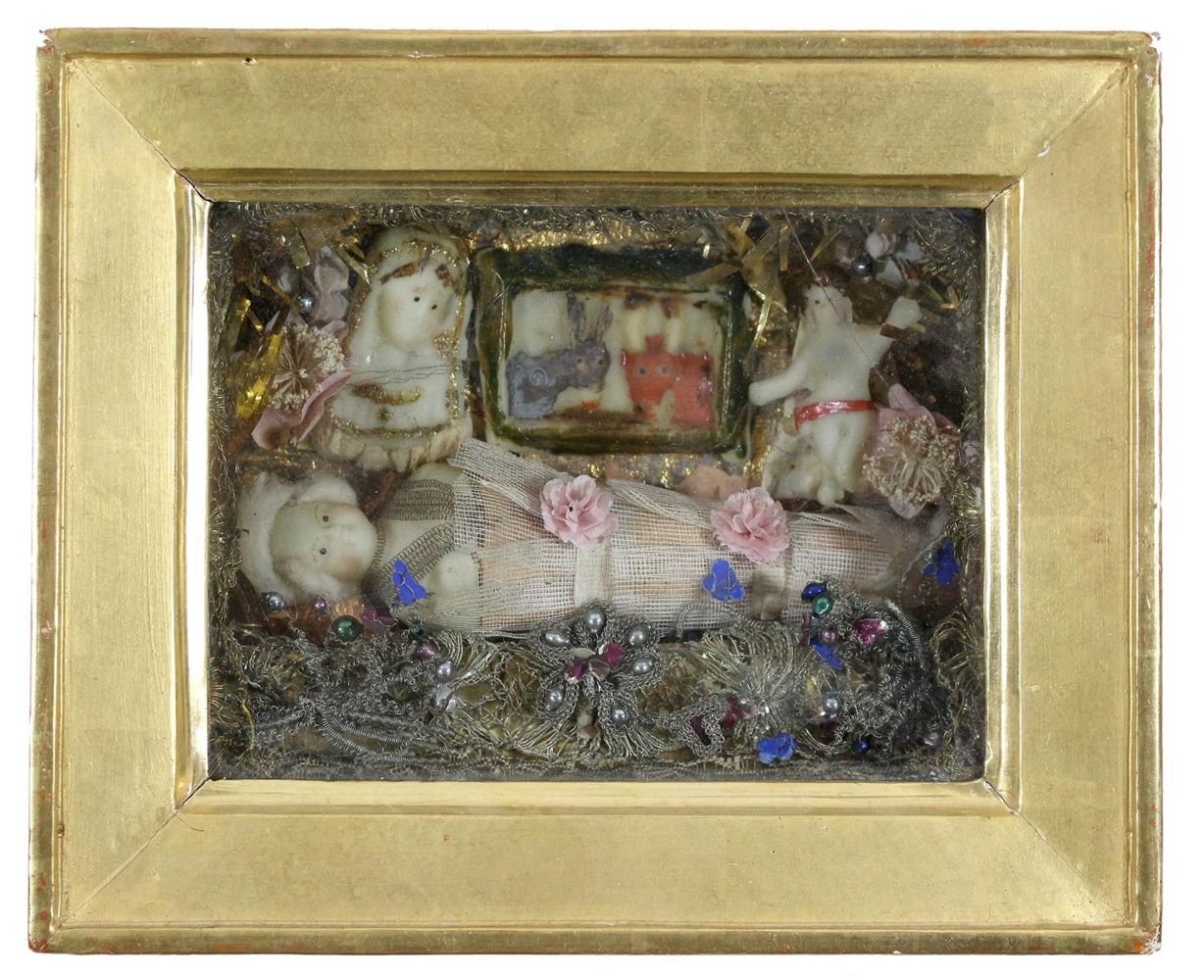 Große Abbildung Nr.1: 120-1872 Krippe Klosterarbeit: (Volkskunst, Religiöse Volkskunst)