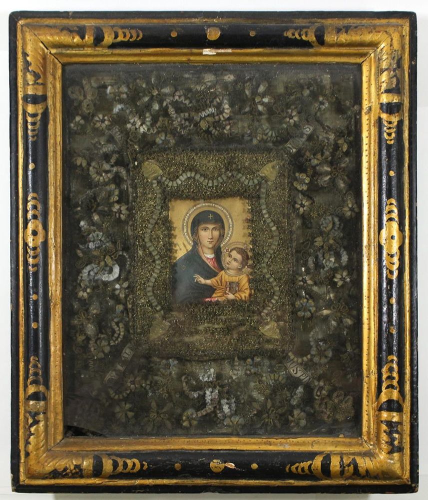 Große Abbildung Nr.1: 120-1877 Reliquiar 19.Jh.: (Volkskunst, Religiöse Volkskunst)