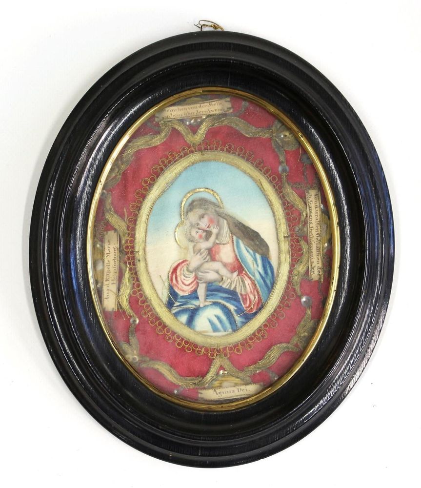 Große Abbildung Nr.1: 120-1878 Reliquiar Agnus Dei.: (Volkskunst, Religiöse Volkskunst)
