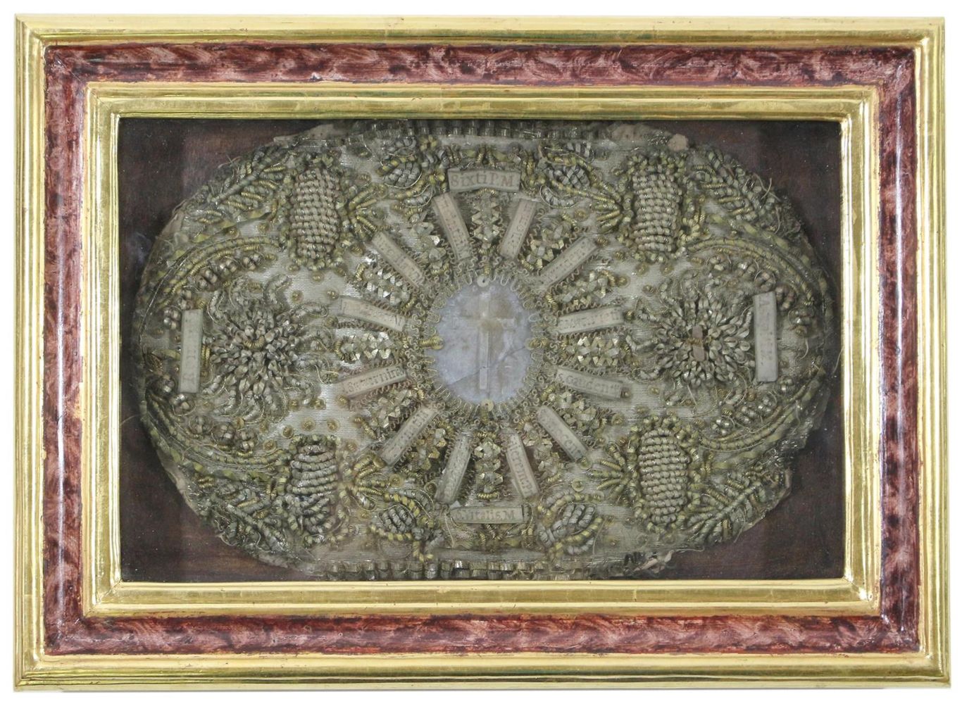 Große Abbildung Nr.1: 120-1881 Reliquiar mit 16 Reliquien.: (Volkskunst, Religiöse Volkskunst)