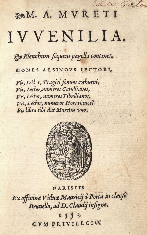 Große Abbildung Nr.1: 120-189 Muret,M.A.: (Alte Drucke, Handschriften und Theologie)