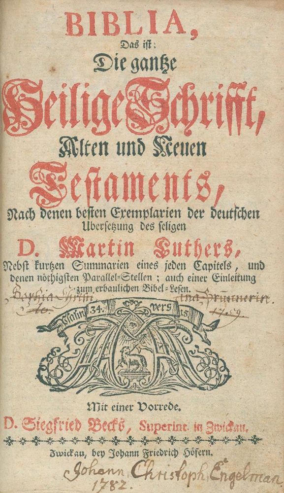 Große Abbildung Nr.1: 120-19 Biblia germanica.: (Bibeln)