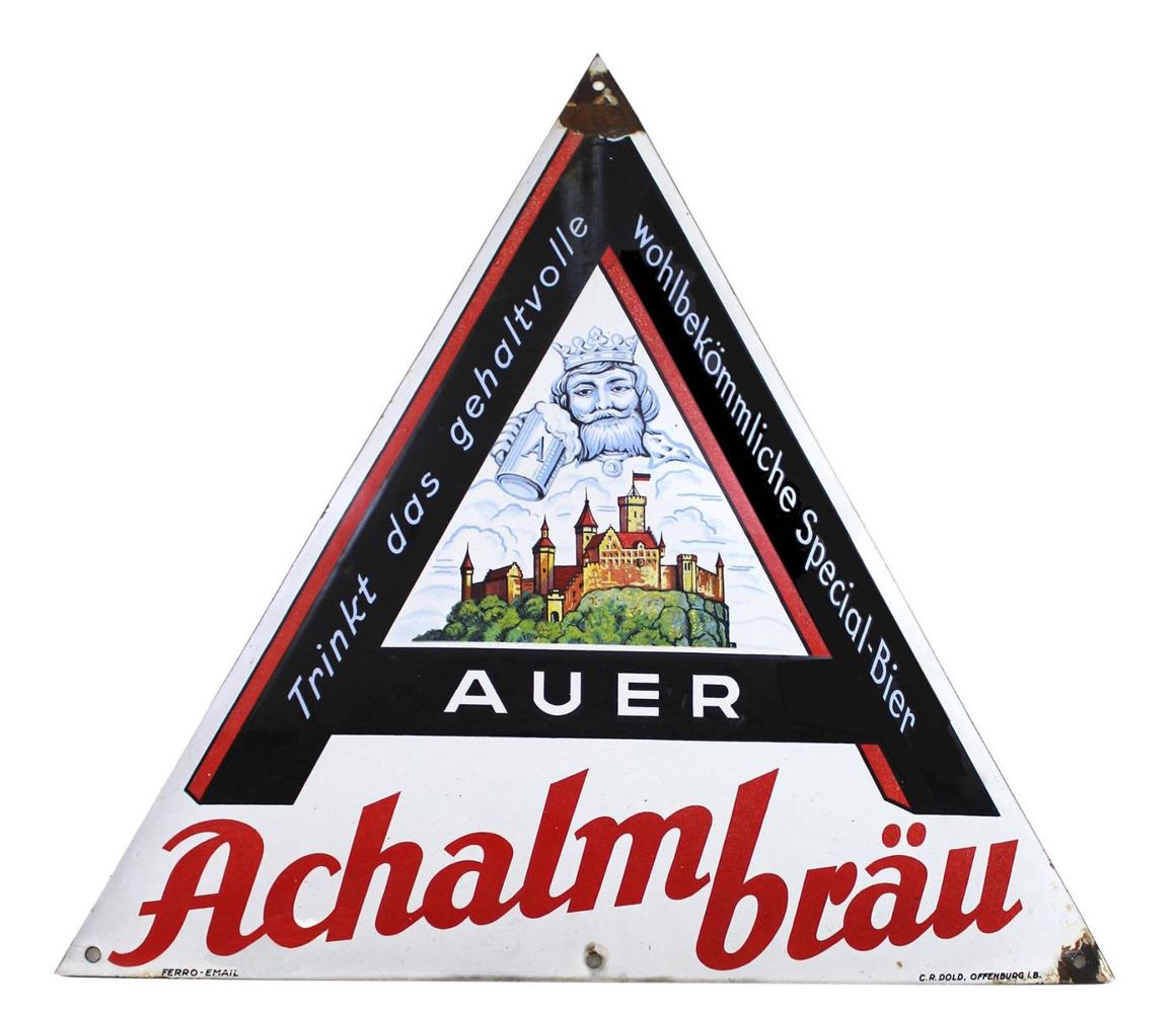 Große Abbildung Nr.1: 120-1901 Achalm-Bräu: (Werbung, Emailleschilder)